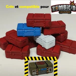 Zombicide Invader trunks 3D objective counters
