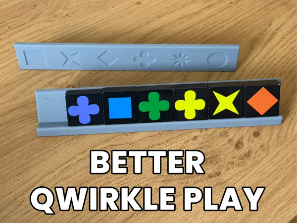 V2 Qwirkle Tile Rack – Angled Holder for Easy Play