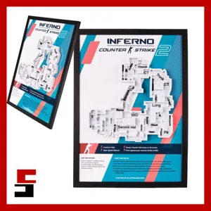 Inferno Map Counter-Strike 2 Display Model CS GO CS 2 Wall Decor plaque