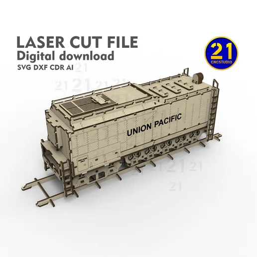 Tender for Union Pacific Big Boy Locomotive | Laser Cut Model