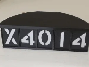 NUMBER BOARD OF "UNION PACIFIC" STEAM LOCOMOTIVES