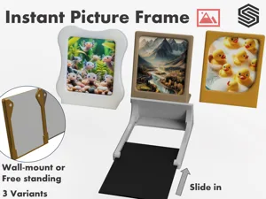 Photo Stands for Instant pictures (Wall-mount or Standing) - 3 designs