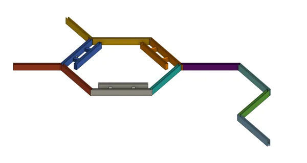 Structural formula adrenaline as LED neon light