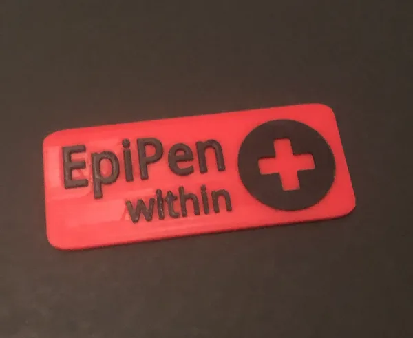 Adrenaline/Epinephrine/EpiPen/Anapen sign placard