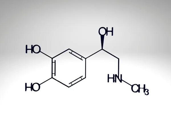 Adrenaline Molecule Structure (Chemistry)