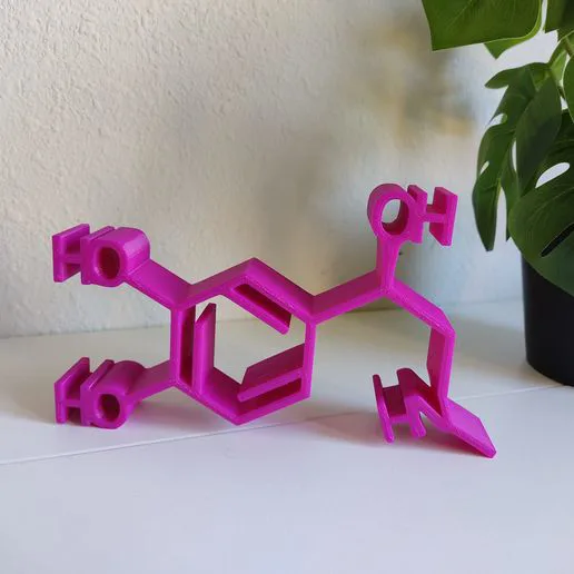 Adrenaline molecule 2D art