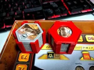Parametric tile holder for boardgame tiles