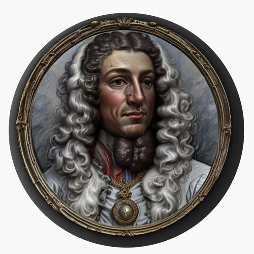 Louis XIV of France medallion pendant