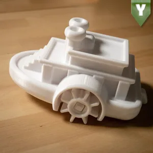Mississippi propelled riverboat rubber band engine