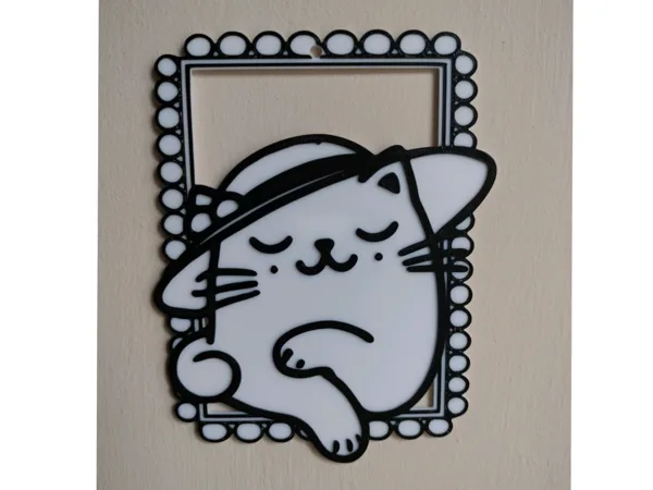 Cat lady with pearls - hanging decoration