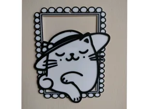 Cat lady with pearls - hanging decoration