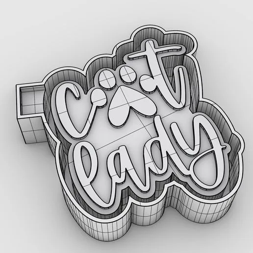 Cat lady - freshie mold