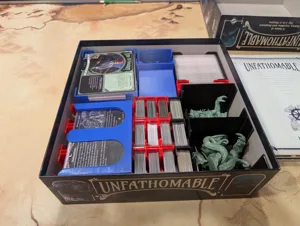 Unfathomable Board Game Box Insert Organizer Sleeved cards w/ expansion From the Abyss - Retail