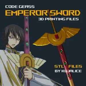 CODE GEASS Emperor Sword Zero Lelouch Vi Britannia - STL Files for 3D printing