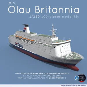 MS Olau Britannia ferry 1/250 100-pieces model kit