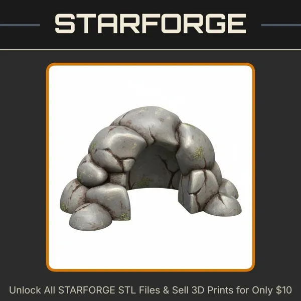 Natural Rock Formation Pet Hide for Terrariums and Reptile Habitats StarForge Kits 3D Print STL File
