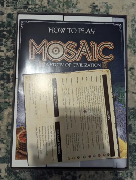 Mosaic Board game insert (Retail edition)