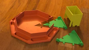 Dice Tower for Sliced Octagonal Dice Tray