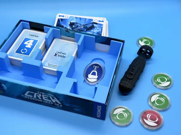 The Crew: Mission Deep Sea Organizer/Insert plus submarine and token cases