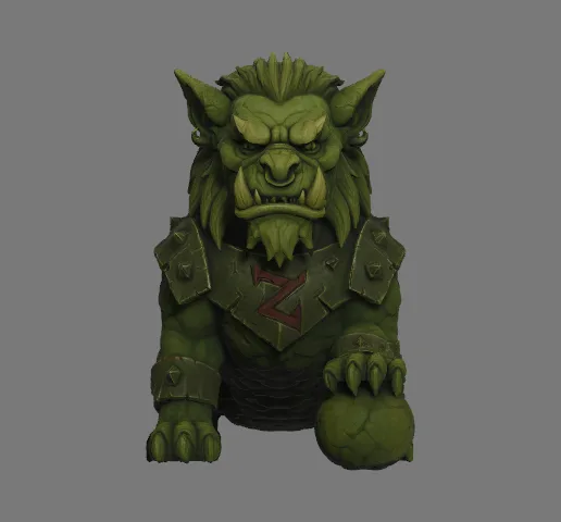 Orc FooDog - The Roaring Guardian of the Wildlands (Series 1) | Fantasy collectible figure as STL