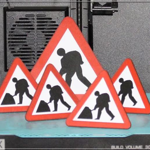 Men At Work Road Sign