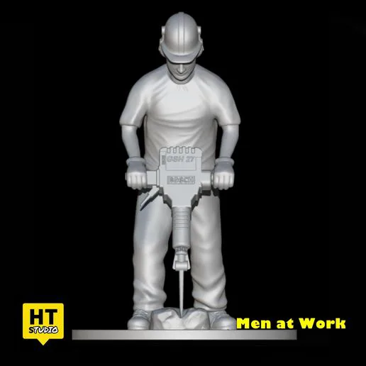 Men at work with Jackhammer