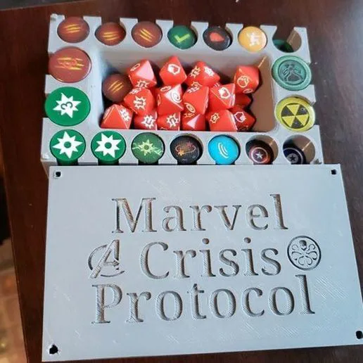 Marvel Crisis Protocol Stackable Token Storage Cover Remix