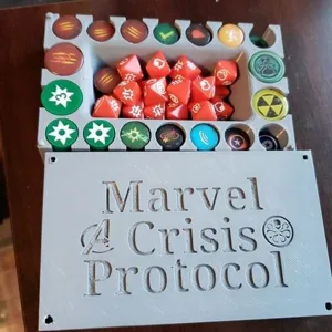 Marvel Crisis Protocol Stackable Token Storage Cover Remix