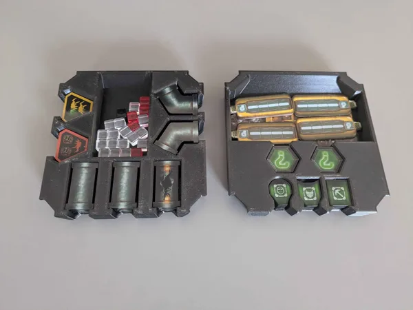Space Rig and Biomes Expansions Organizers - Deep Rock Galactic The Board Game