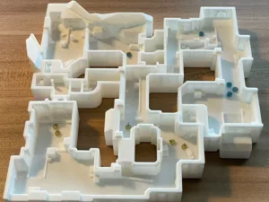 Counter Strike 2 Dust 2 Map with Character Tokens