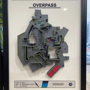 CS:GO CS2 Overpass - 3D Map Model for Printing / Counter-Strike Gaming Decor
