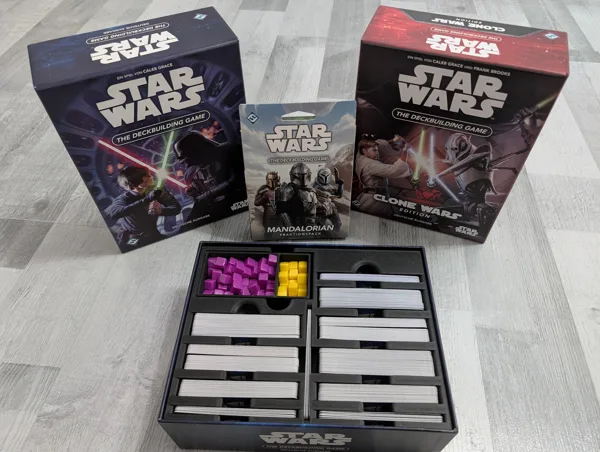 3 in 1  Insert / Organizer for Star Wars: The Deckbuilding Game, Clone Wars Edition & Mandalorian Faction Pack