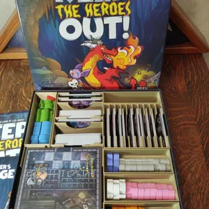 Keep The Heroes Out! board game insert and organizer - holds expansions