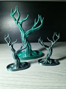 Bonsai tree, with tray, one piece, easy print, no supports