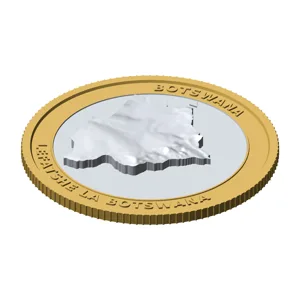 Botswana 3D Topographic Coin 85 mm – Relief Collector Token