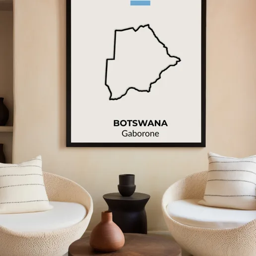 Botswana silhouette