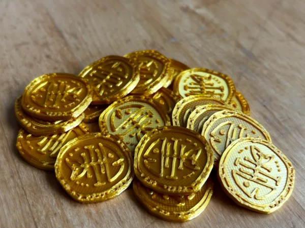 Pièce d'or pour le jeu Ahoy de Leder Games