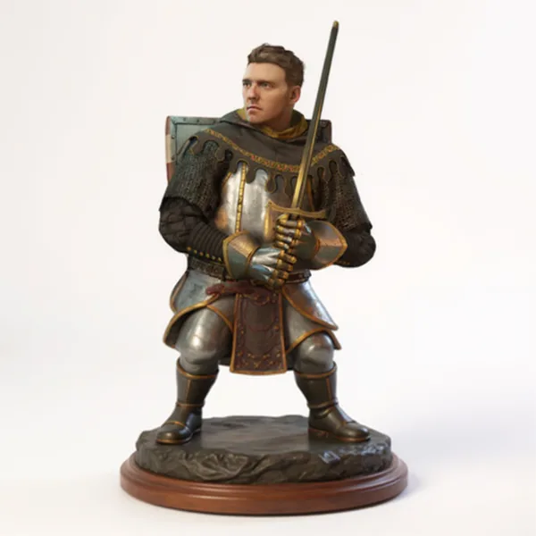 Knight statue inspired by the game Kingdom Come Deliverance