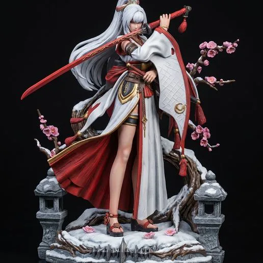 Warrior girl character in the game Wuthering Waves STL,