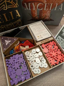 Mycelia Board Game Organizer & Tile Tower - Fits North American Expansion