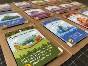 Card trays for Machi Koro boardgame