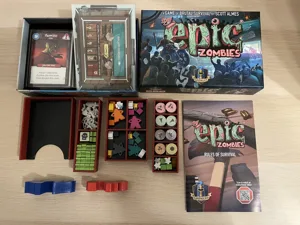 Tiny Epic Zombies (incl. Expansion) sleeved fit Inlay/Organizer