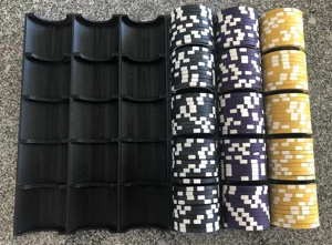 customizable poker suitcase inlay chip rack card holder