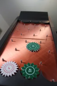 Pachinko Tower with Poker Chip sized dice