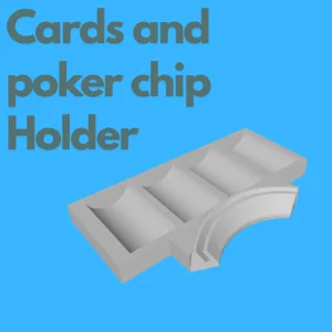Playing card and poker chip holder