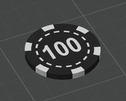 100 chip for poker game 39mm