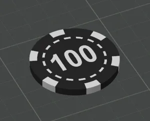 100 chip for poker game 39mm