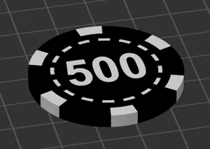 500 chip for poker game 39mm