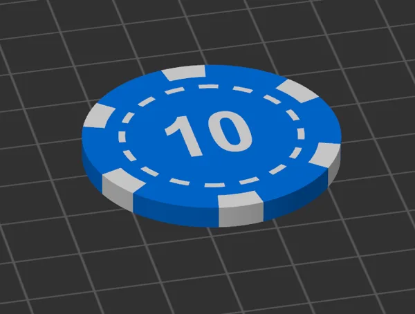 10 chip for poker game 39mm