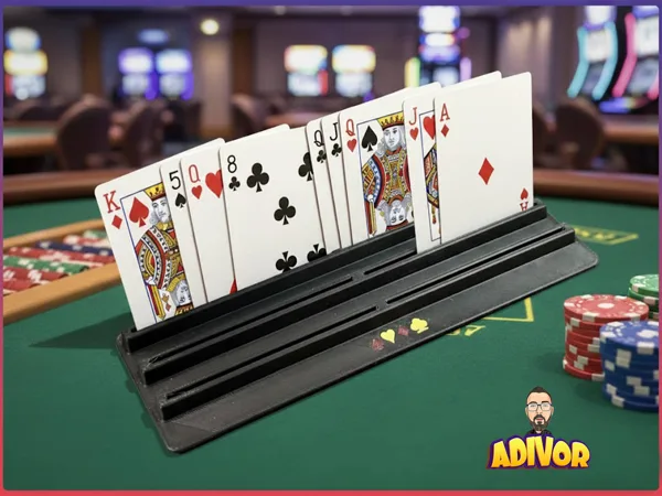 Ultimate Folding Poker Card and Chip Holder Stand